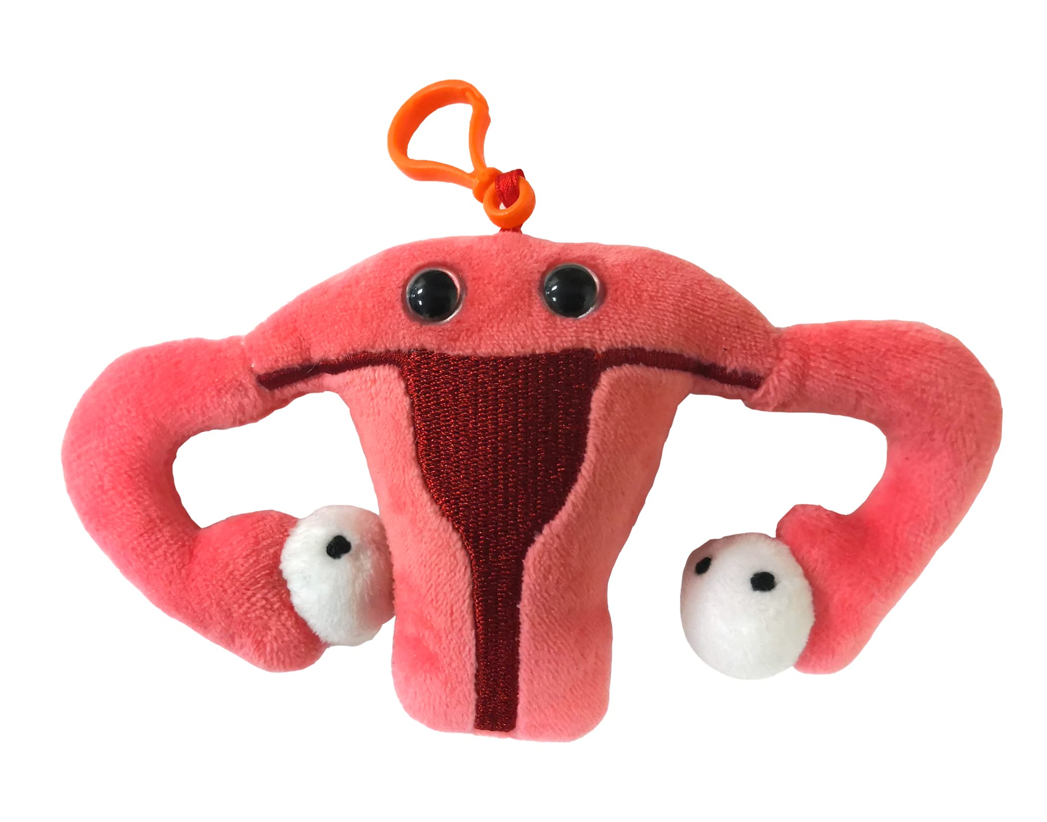 GIANTmicrobes Uterus Plush Keychain, Uterus Stuffed Animal, Uterus Gifts, Uterus Plush Toy, Hysterectomy Gifts, Endometriosis Gifts, Gynecologist Gifts,Obgyn Gifts, Feminist Gifts, Fertility Gift