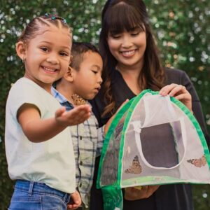 Insect Lore Butterfly Farm™ | Butterfly Kit with Live Cup of Caterpillars | 5 Caterpillars, Reusable Habitat, STEM Butterfly Journal & More