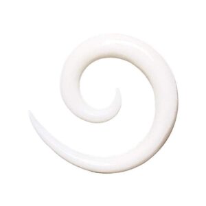 organic white buffalo bone spiral taper (00ga)