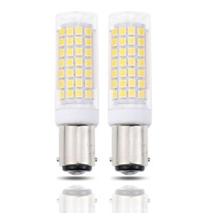 Lamsky Ba15d led Light Bulb 7.5W,B15 Double Contact Bayonet Base,120V Warm White 3000K,75W 80W JD Type T3/T4 Halogen Bulb Replacement Bulb,Not Dimmable(2-Pack)