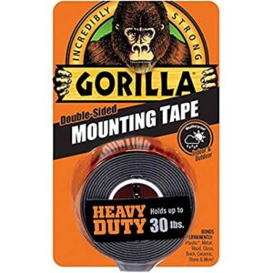 gorilla glue gorilla double-sided heavy duty mounting tape 1"x60"-black