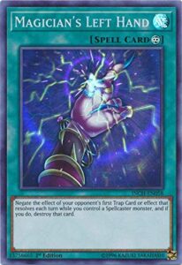 yu-gi-oh! - magician's left hand - inch-en058 - super rare - 1st edition - infinity chasers