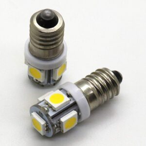 GutReise 10pcs E10 6V Warm White LED Bulbs Light Lamps 5SMD 0.5W 50LM (Warm White, 6V)