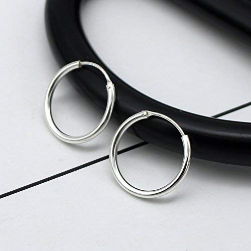 EPIRPRA Silver Hoop Earrings- Cartilage Earring Small Hoop Earrings for Women Men,4 Pairs of Hypoallergenic 925 Sterling Silver Tragus Earrings(Silver,8mm/10mm/12mm/14mm)