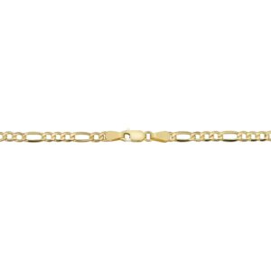 Kooljewelry 14k Yellow Gold High Polish Figaro Baby ID Bracelet (5.5 inches long)