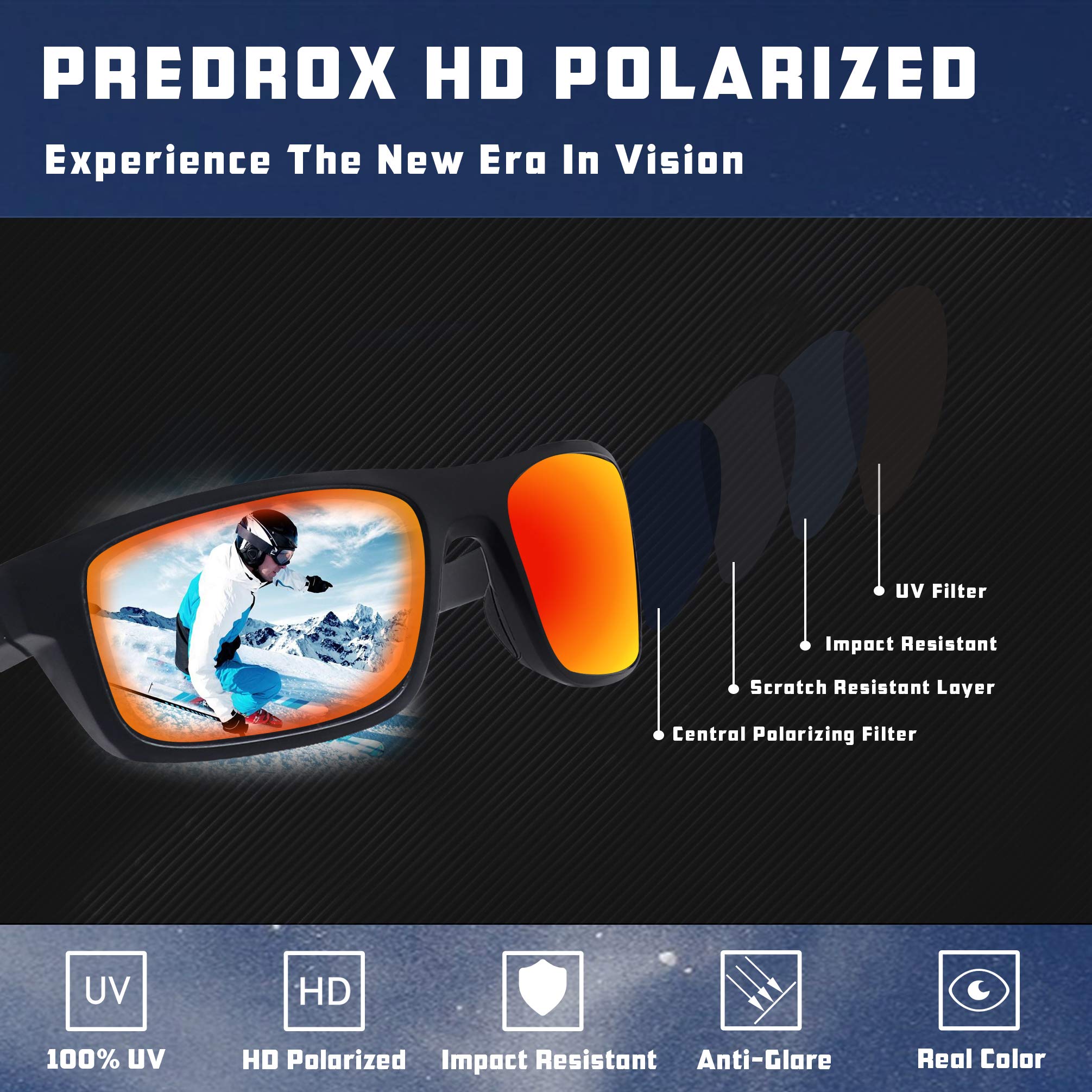 Predrox Dark Black Si Ballistic M Frame 2.0 Lenses & Rubber Kits Replacement for Oakley Sunglass Polarized