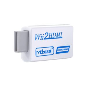 Mcbazel Wii to HDMI 1080p 720p Connector Output Video & 3.5mm Audio Supports All Wii Display Modes NTSC 480i 480p, PAL 576i