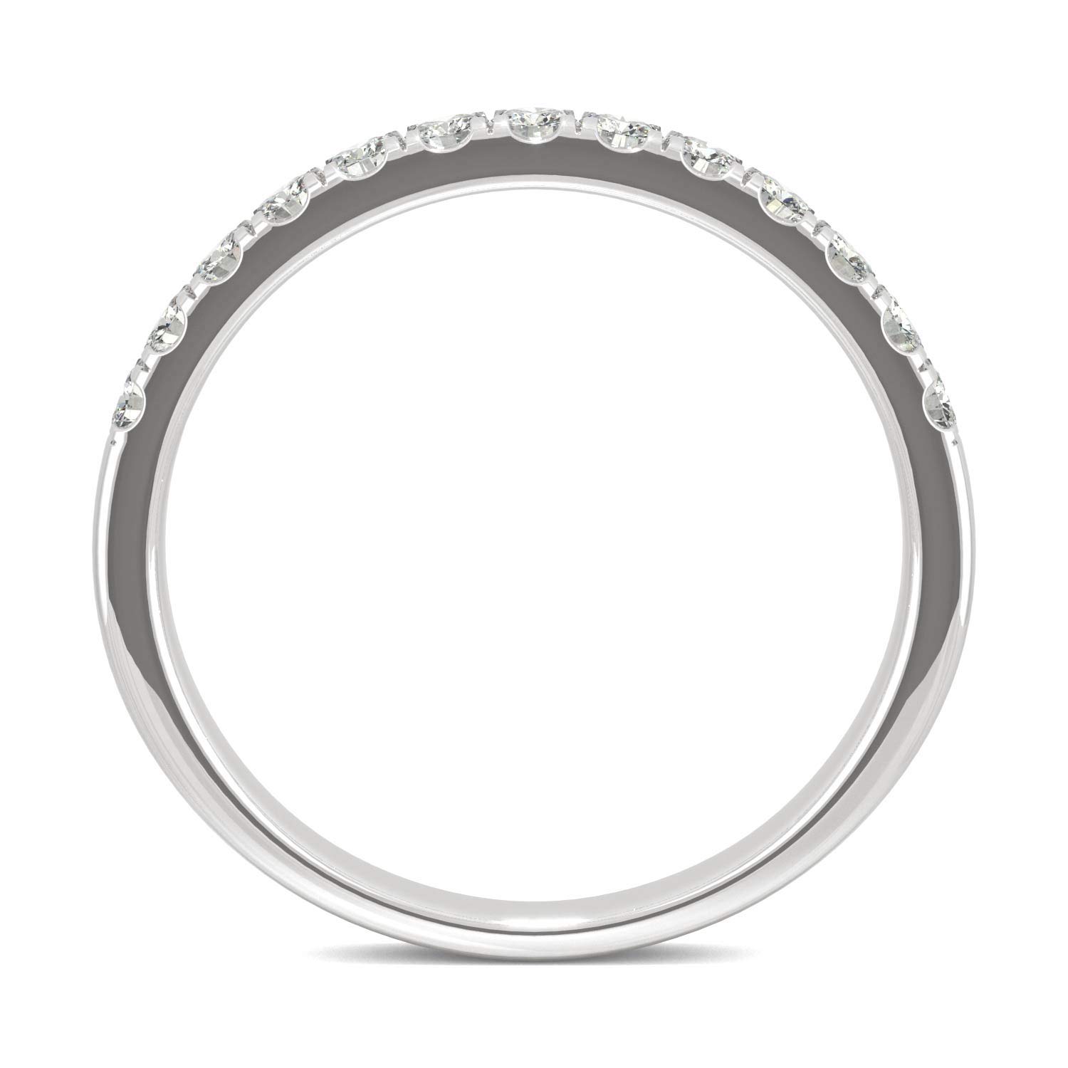 14K White Gold Forever One 1.8mm Round Moissanite Wedding Band-size 7 0.29cttw DEW by Charles & Colvard