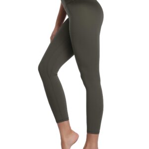 Colorfulkoala Women's Buttery Soft High Waisted Yoga Pants 7/8 Length Leggings (XL, Olive Green)