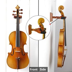 Ukulele Wall Mount Hanger, Auto Lock Ukulele Hanger, Hard Wood Base Ukulele Holder, For Ukulele/ Violin/ Banjo/ Mandolin Wall Mount Hook Stand