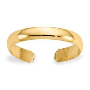 billythetree jewelry 14k yellow gold high polished toe ring