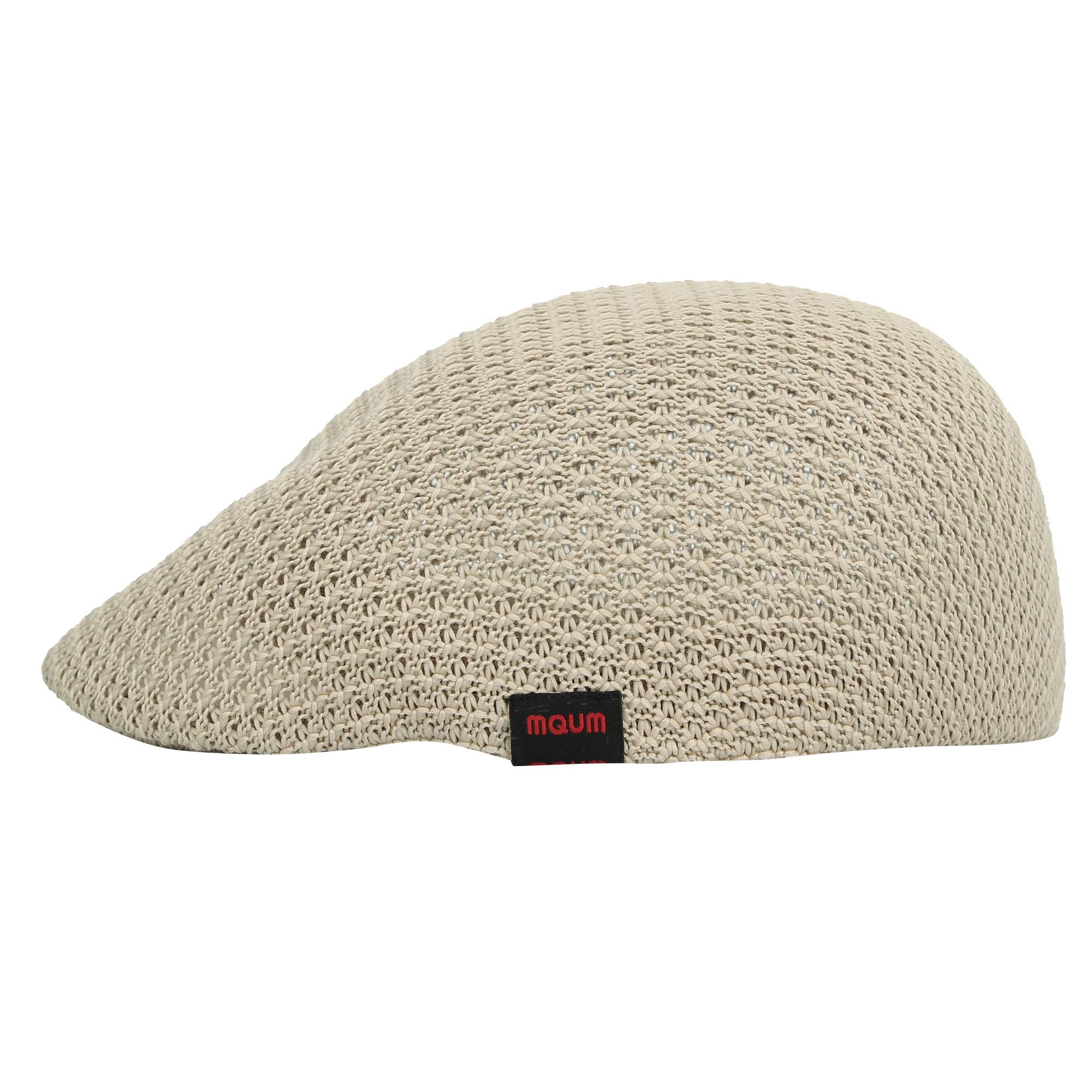 WITHMOONS Summer Mesh Flat Ivy Newsboy Driving Hat Cap AM31168 (Beige)