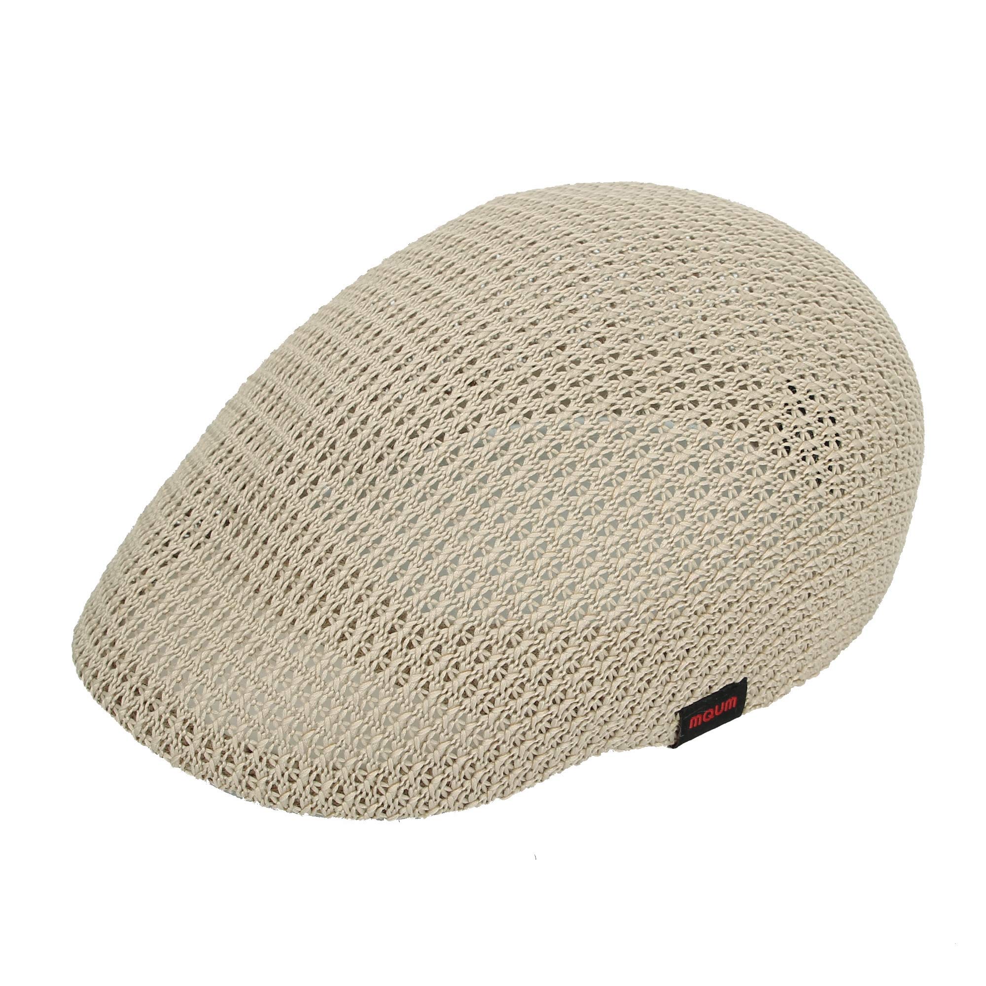 WITHMOONS Summer Mesh Flat Ivy Newsboy Driving Hat Cap AM31168 (Beige)