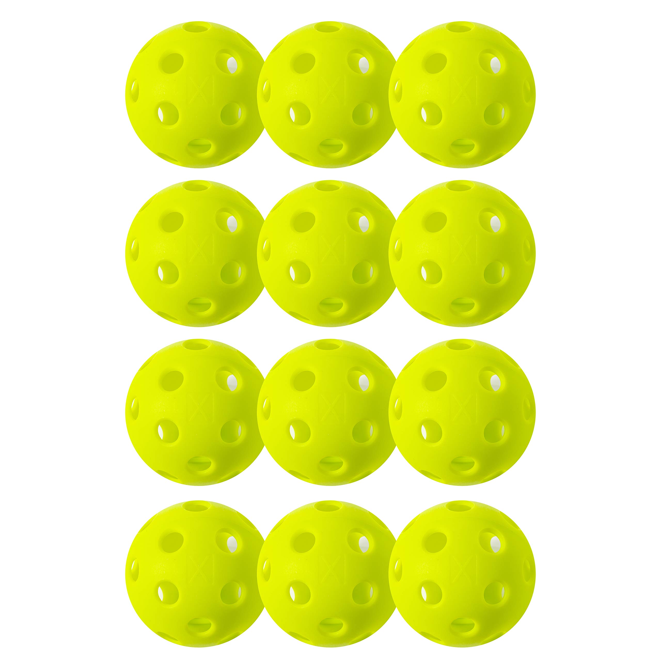 Franklin Sports X-26 Indoor Pickleballs - Indoor Court Pickleball Balls - USA Pickleball (USAPA) Approved Tournament Pickleballs - 12 Pack Inside Pickleballs - Lime Green