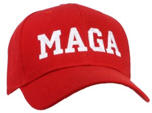 tropic hats adult embroidered maga donald trump adjustable ballcap - red