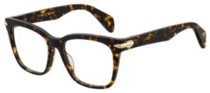 eyeglasses rag and bone rnb 3015 0086 00 dark havana clear lens