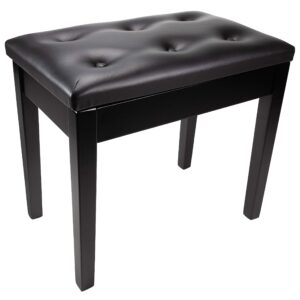 RockJam Padded Wooden Piano Bench Stool with Storage (RJKBB500)