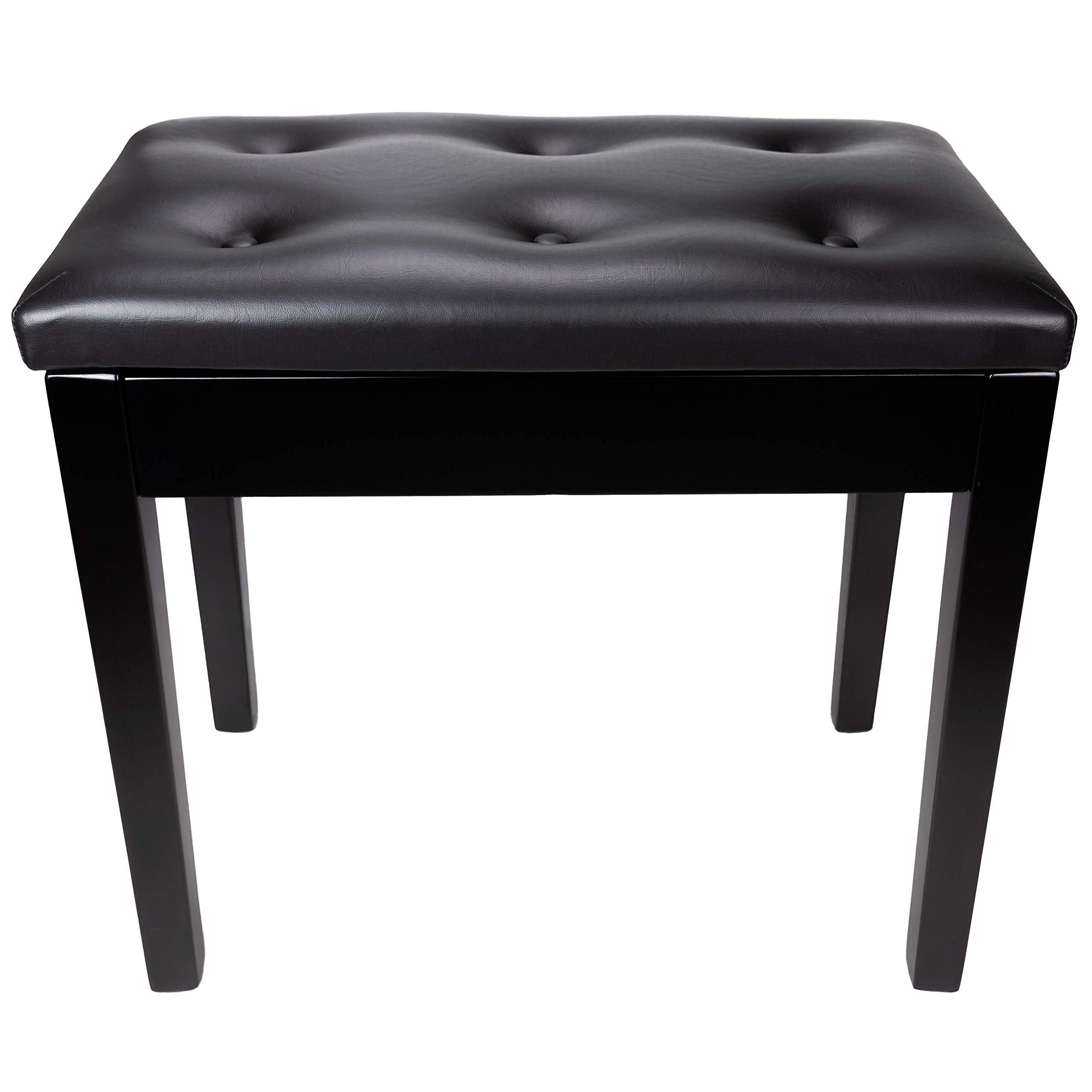 RockJam Padded Wooden Piano Bench Stool with Storage (RJKBB500)