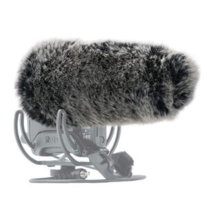 sunmon microphone furry windscreen, dead cat wind muff mic windshield fur foam cover as pop filter compatible with rode videomic pro+ plus camera microphone