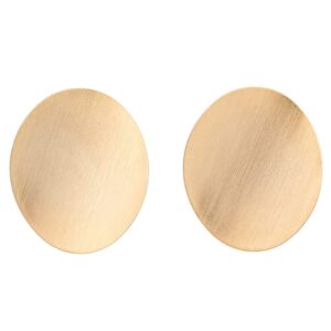 hellofun large round disc drop earrings fashion brushed gold drop earrings for women