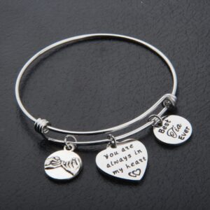 Lywjyb Birdgot Aunt Gift Best Tia Ever You Are Always in My Heart Gift Aunt Bracelet Auntie Bracelet Auntie Keepsake (Best Tia Ever BR)