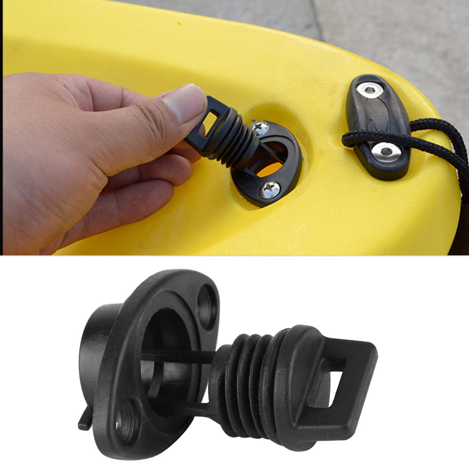 Alomejor Drain Plug Kit Drain Stopper Bung Screws Plastic Kayak Dinghy Canoe for Dinghy Kayak Canoes Boat