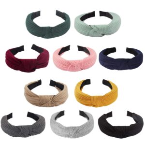 jaciya headbands for women girls knotted headband for women 10 pcs womens headbands wide turban head band hair accessories for women