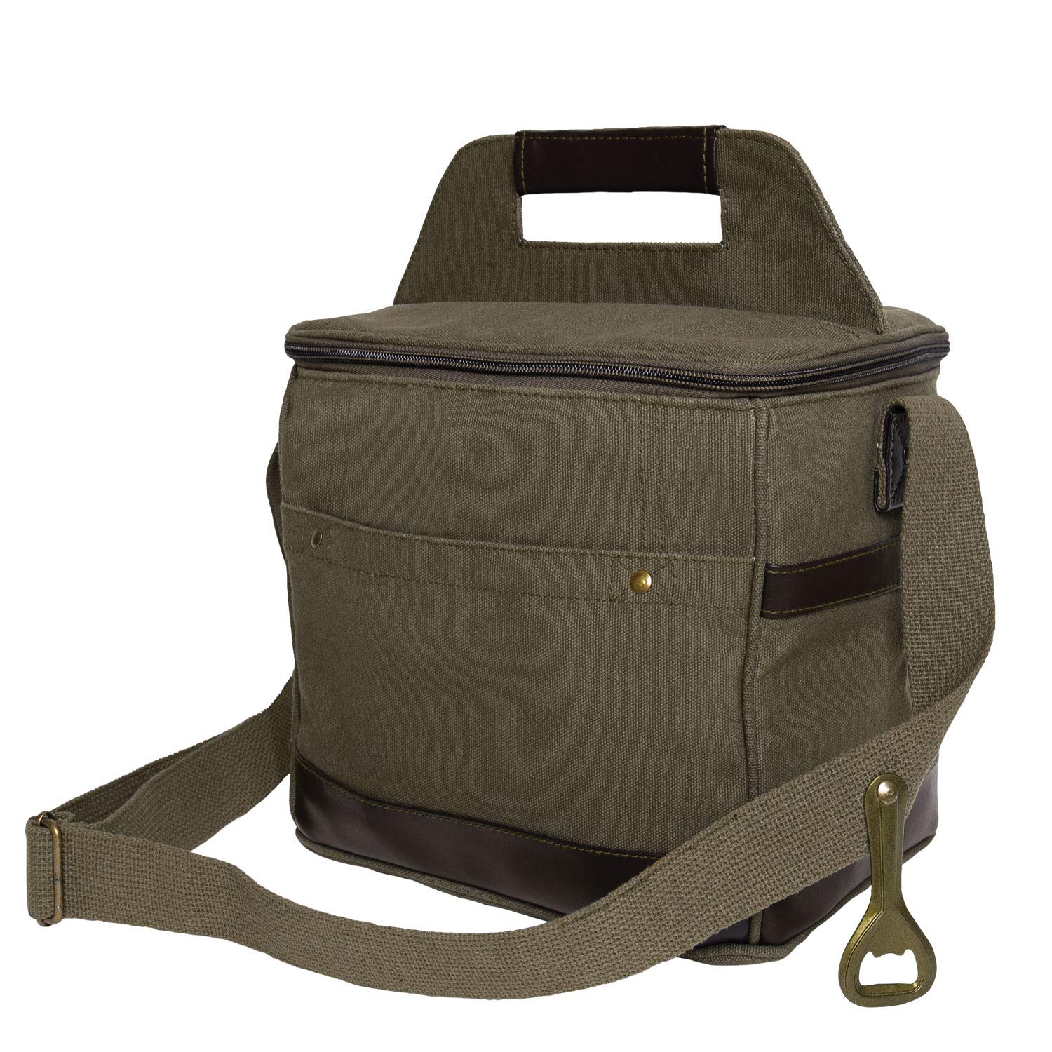 Rothco Canvas Insulated Cooler Bag - Keep Drinks Cold On The Go - Olive Drab