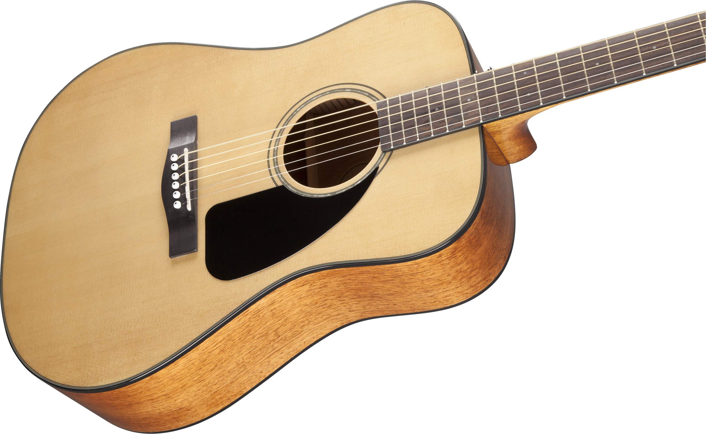 Fender CD-60 Dreadnought Acoustic Guitar - Natural Bundle with Hard Case, Strap, Tuner, Strings, Picks, Fender Play, Instructional Book, and Austin Bazaar Instructional DVD