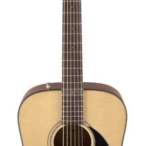 Fender CD-60 Dreadnought Acoustic Guitar - Natural Bundle with Hard Case, Strap, Tuner, Strings, Picks, Fender Play, Instructional Book, and Austin Bazaar Instructional DVD