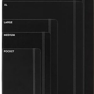 Moleskine Paper Tablet Hard Cover Smart Notebook, Plain/Blank, XL (7.5" x 9.75") Black, Compatible w/ Moleskine Pen+ Ellipse (Sold Separately) & App, Digitize & Organize, 176 Pages