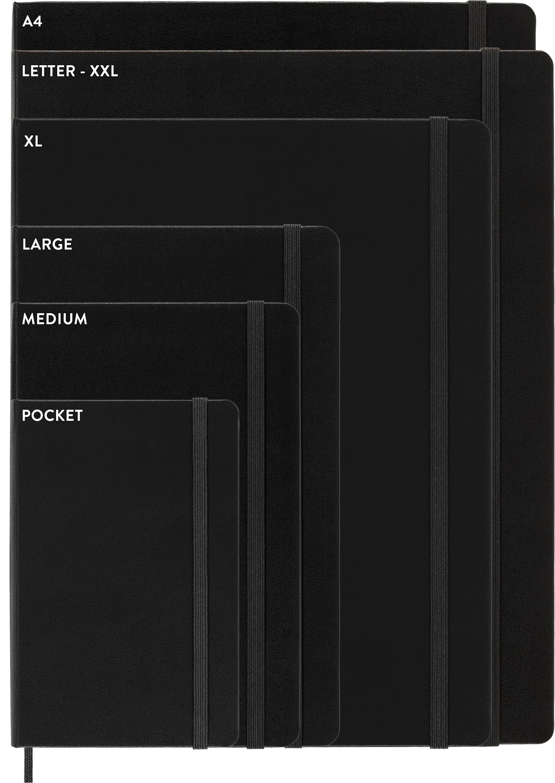 Moleskine Paper Tablet Hard Cover Smart Notebook, Plain/Blank, XL (7.5" x 9.75") Black, Compatible w/ Moleskine Pen+ Ellipse (Sold Separately) & App, Digitize & Organize, 176 Pages