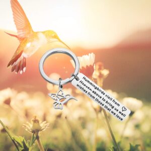 HOLLP Hummingbird Keychain Free Bird Jewelry Humming Bird Lover Keyring Gift For My Love Wishes Jewelry Hope Gift (keychain)