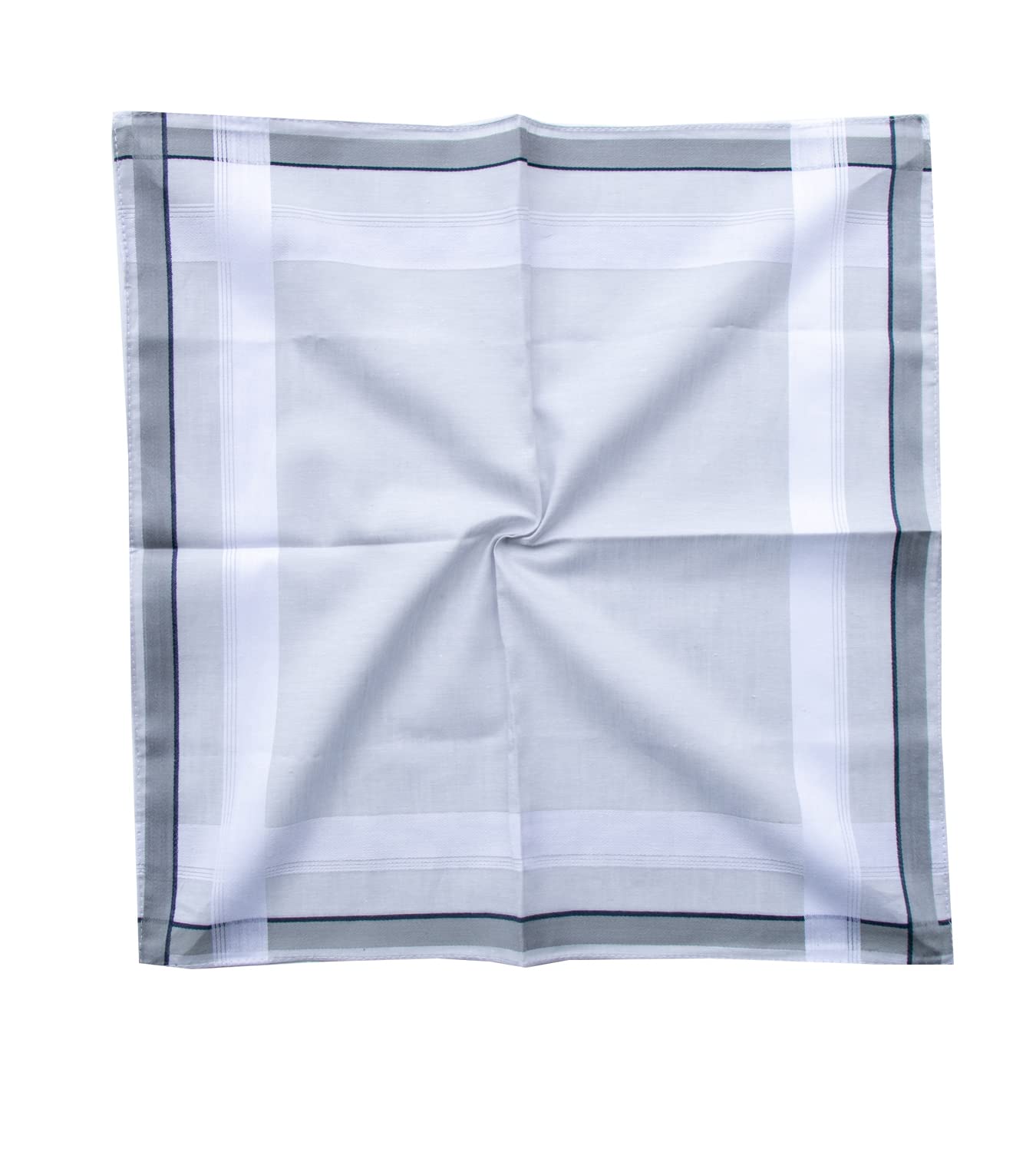 BonjourMrsMr Men's Handkerchies 100% Cotton Hanky 3 Piece Gift