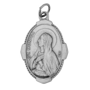 1" Saint and Holy Subject Medal with Prayer Card | Over 25 Different Saints | Durable and Detailed Charm | Pendant Medal Carded with Prayer | Christian Jewelry (St. Monica)