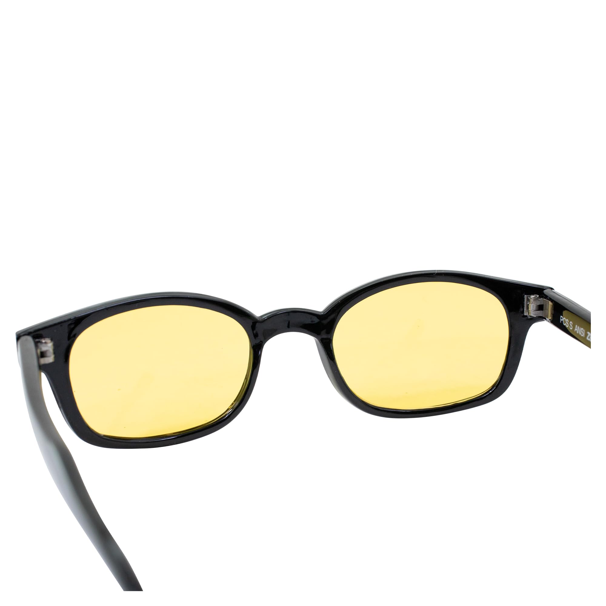 Pacific Coast Sunglasses Original KD's Biker Sunglasses 2-pack Smoke and Yellow Lenses, Black, Adult