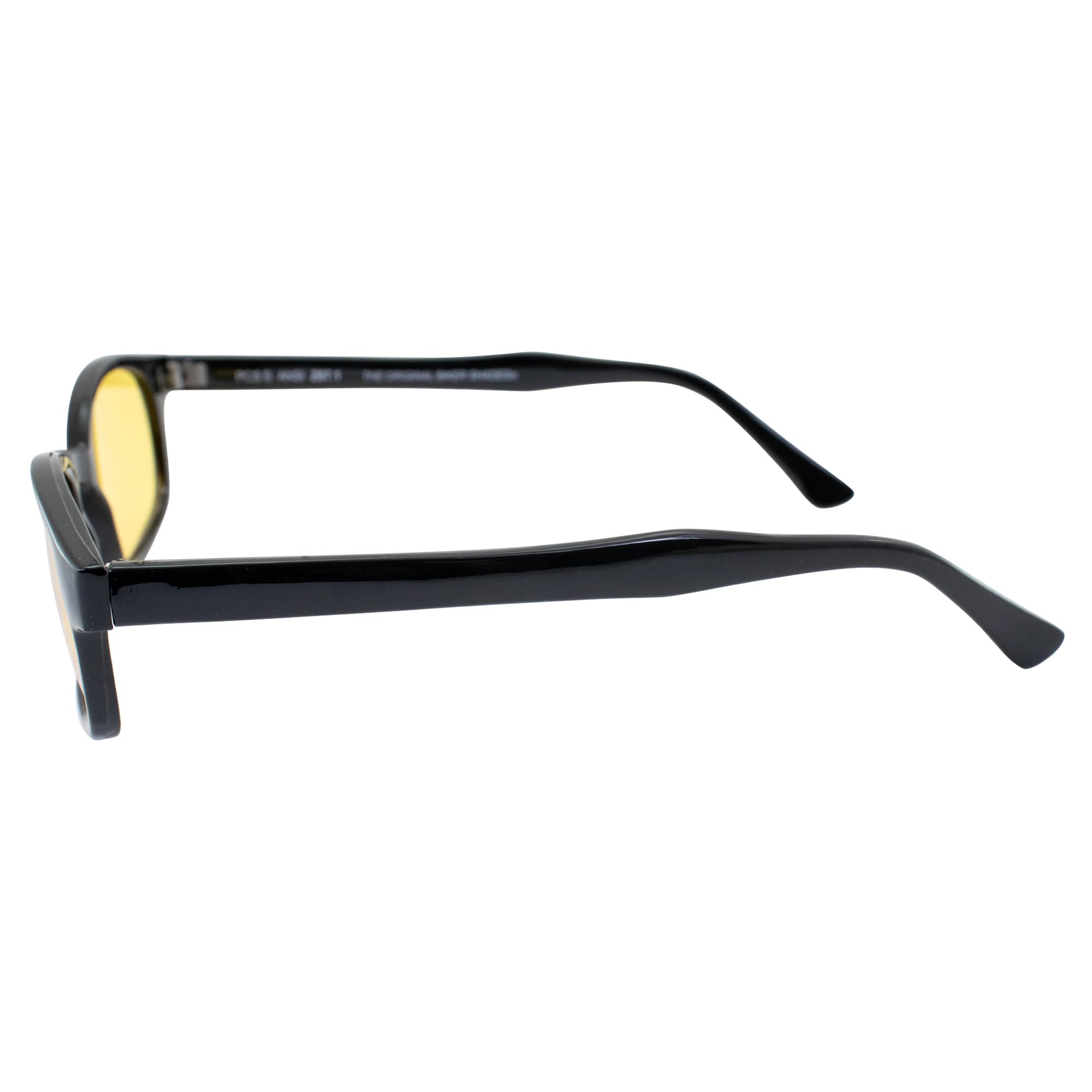 Pacific Coast Sunglasses Original KD's Biker Sunglasses 2-pack Smoke and Yellow Lenses, Black, Adult