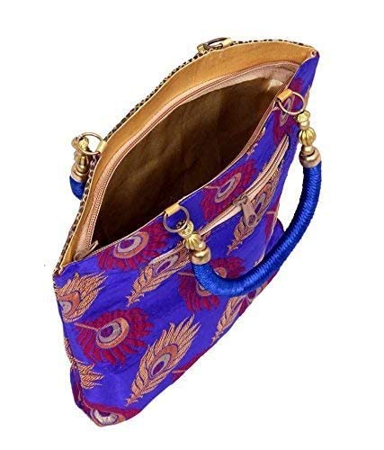 GoldGiftIdeas Silk Women Potli Purse for Wedding, Potli Bags for Return Gift, Traditional Party Favor Bags,Indian Potli Purse for Wedding (Set of 6)