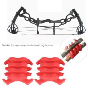 Zerone 2 Pcs Compound Bow Stabilizer Archery Rubber Bow Limbs Vibration Damper Archery Bow Accessories Crab Shaped Shock-Absorbing Sliencer for Hunting Traing(Red)