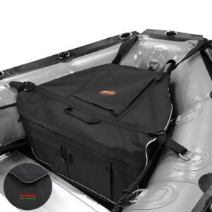 Seamax Sunlitec Front Accessory Storage Bow Bag for Inflatable Boat, with Reflective Line - Size C for 15-20ft Boat