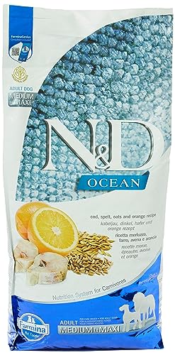 Farmina Natural & Delicious Ocean Ancestral Grain Cod & Orange Adult Medium & Maxi Dog Food 26.4 lb