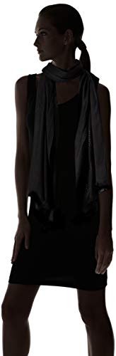 Calvin Klein Women's Studded Logo Pashmina, Black, One Size