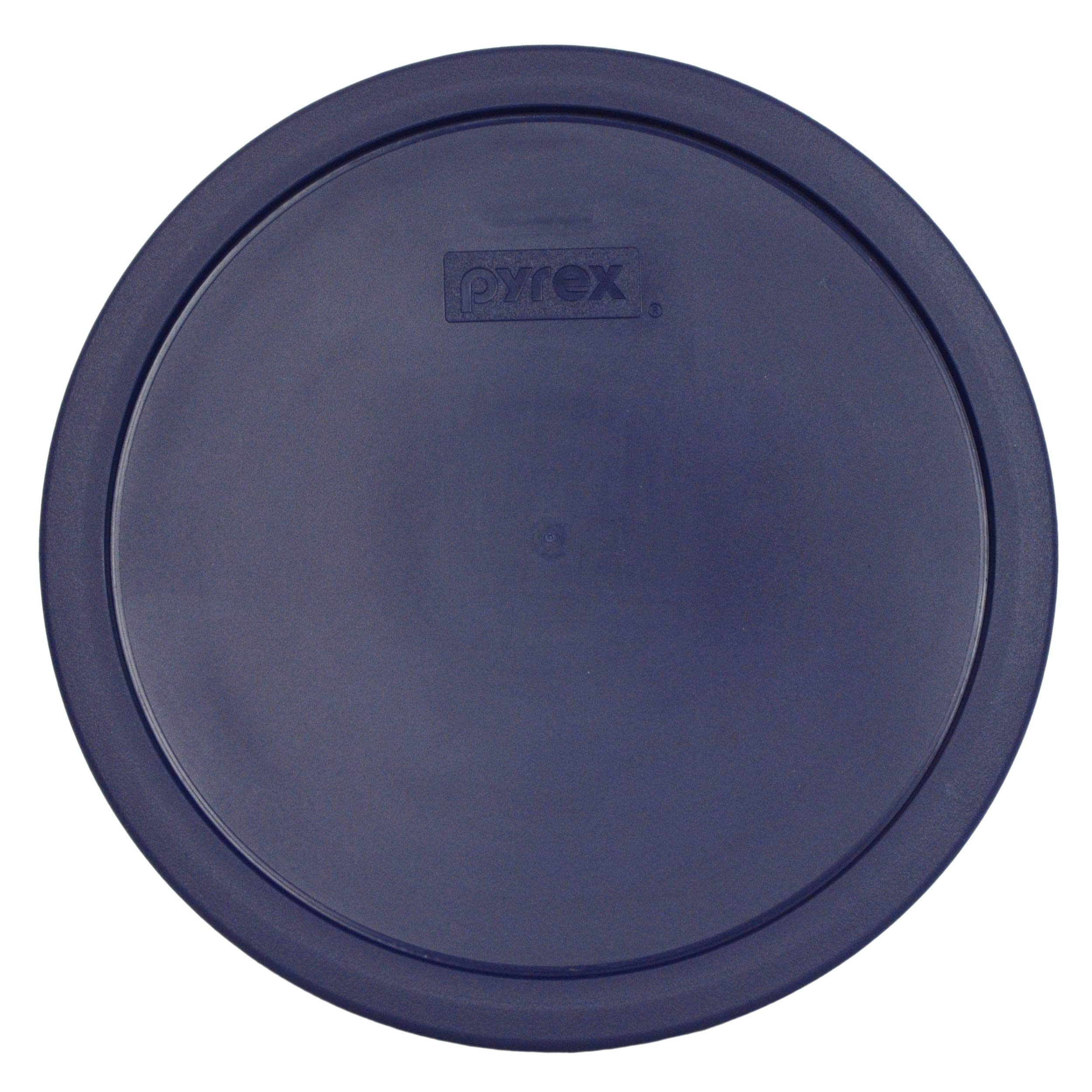 Pyrex (1) 7403-PC 10 Cup, (1) 7402-PC 6/7 Cup, (1) 7201-PC 4 Cup Blue Round Replacement Food Storage Lids, Made in USA