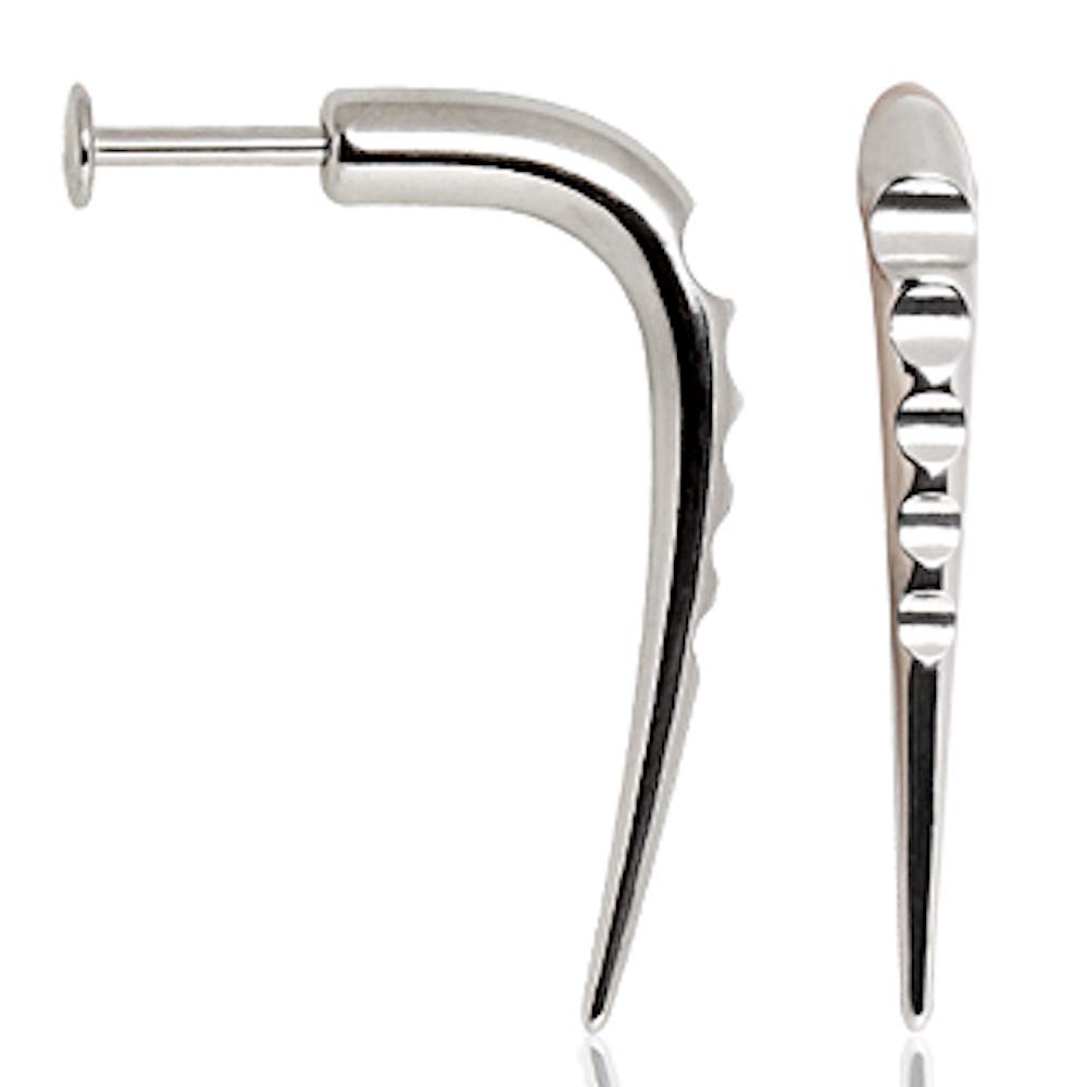 Covet Jewelry 316L Surgical Steel Labret with Grooved Claw