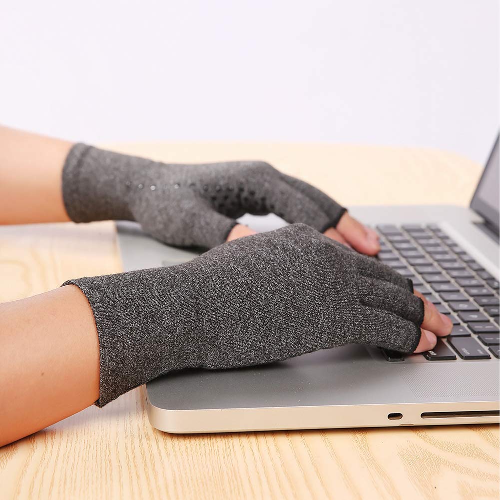 FD-SPORT Compression Arthritis Gloves Fingerless Compression Gloves for Arthritis