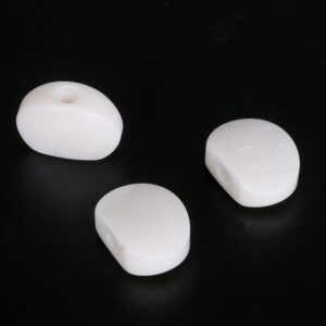 6Pcs White Guitar Tuner Acrylic Ukulele Oval Tuning Key Buttons Replacement