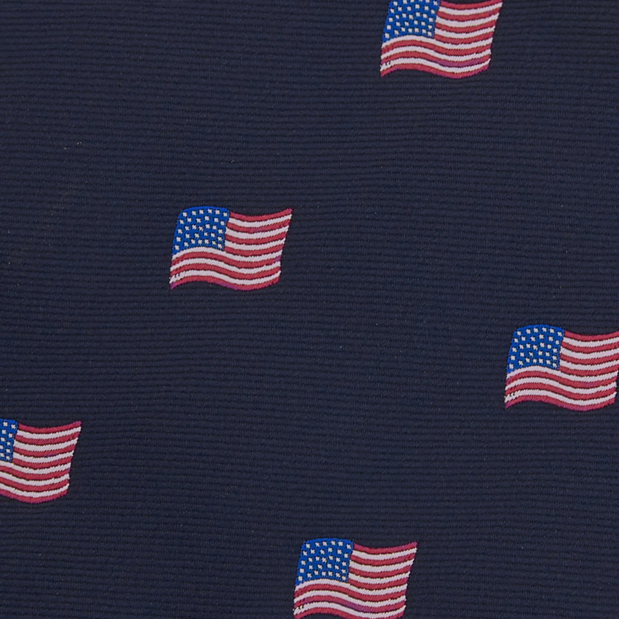 Jacob Alexander Men's Woven American Flags USA Navy Neck Tie - Regular