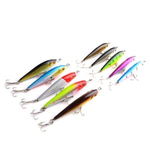 LOVEPET 11cm/10g Simulation Bait,Long Tongue Fake Bait, Lures Minor Bionic Bait,Fishing Tackle, Fish Hook, 10 Pcs