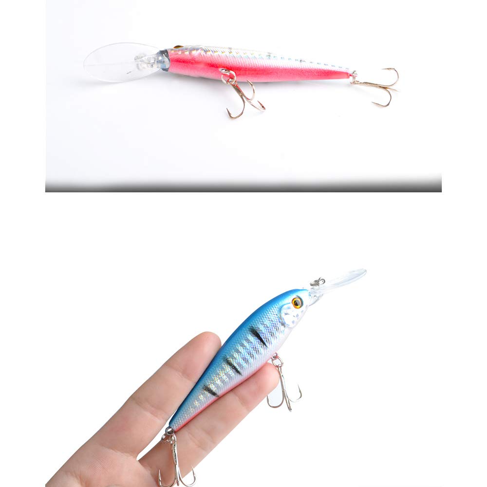 LOVEPET 11cm/10g Simulation Bait,Long Tongue Fake Bait, Lures Minor Bionic Bait,Fishing Tackle, Fish Hook, 10 Pcs