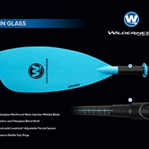 Wilderness Systems Origin Recreation/Touring Kayak Paddle |Fiberglass/Nylon Blade | Carbon Blend Shaft (220-240cm), Black